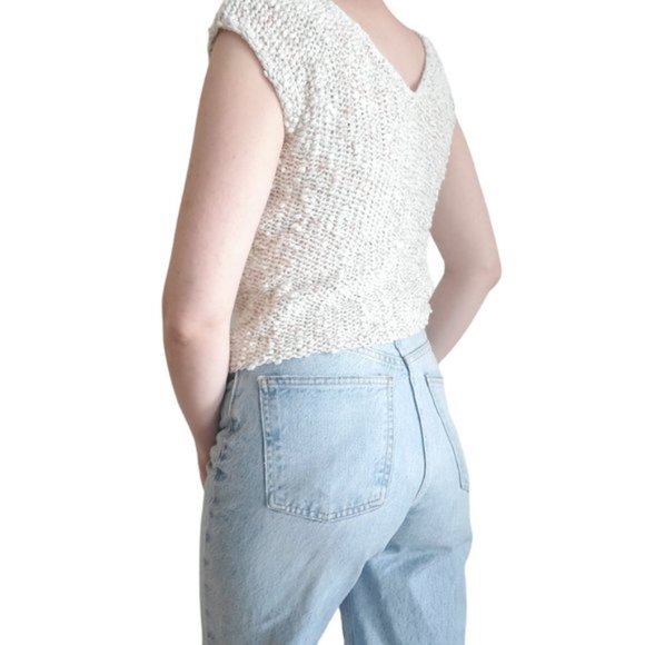 Vintage cream boucle vest - Picture 2 of 7